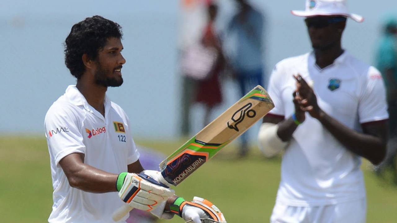 Sri Lanka picked up from where they left off on the first day, building on their start. Dinesh Chandimal raced to his fifth Test century and second ton in a row in Galle&nbsp;&nbsp;&bull;&nbsp;&nbsp;AFP