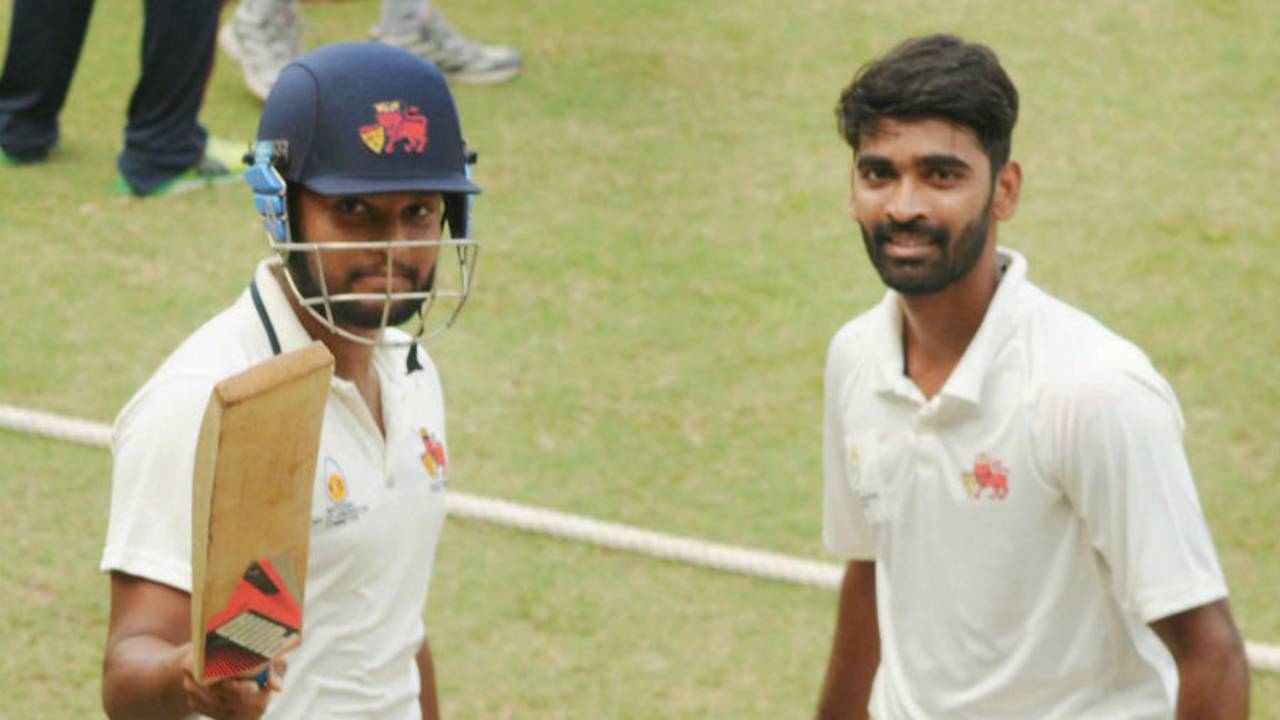 Vishal Dabholkar (right) will undergo remodelling of his action at the ICC-accredited testing centre in Chennai&nbsp;&nbsp;&bull;&nbsp;&nbsp;PTI 