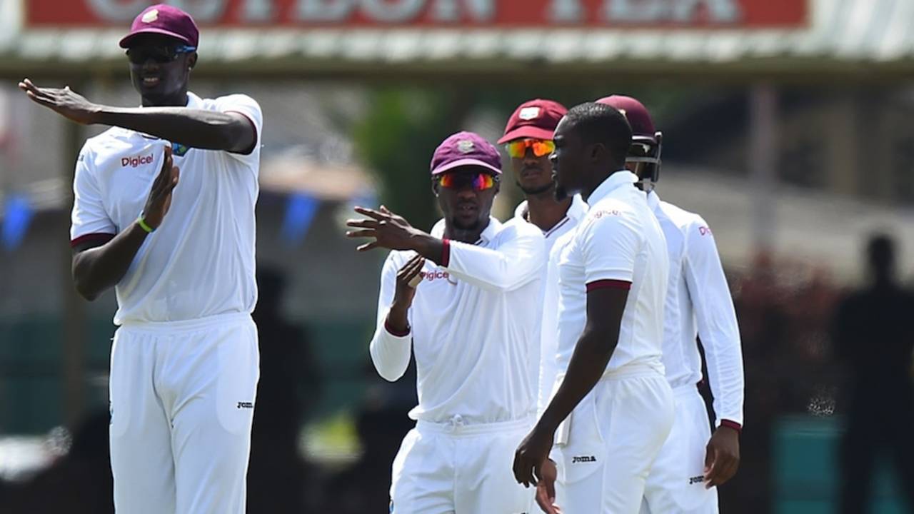 Jason Holder asks for a review, Sri Lanka v West Indies, 2nd Test, Colombo, 1st day, October 22, 2015