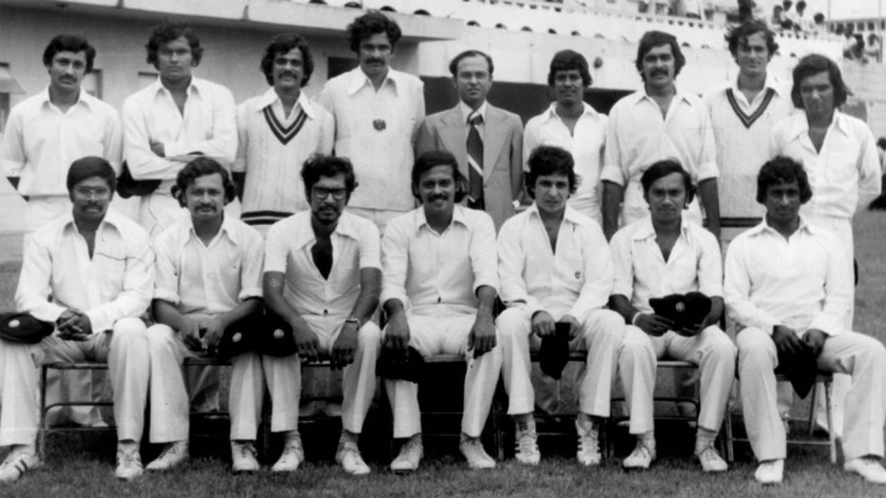 The Andhra Bank 1978-79 squad led by S Venkatraghavan (sitting, fourth from left). V Ramnarayan (standing, fourth from left)