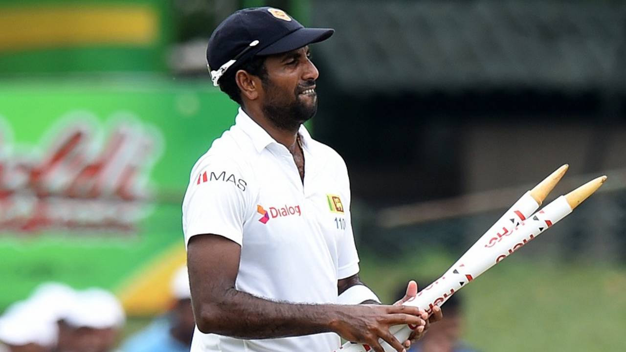 Dhammika Prasad took nine wickets in the series, Sri Lanka v West Indies, 2nd Test, P Sara Oval, Colombo, 5th day, October 26, 2015
