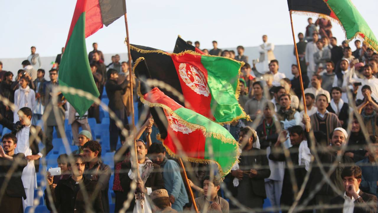 Afghanistan fans welcome their victorious team back home, Kabul, October 30, 2015