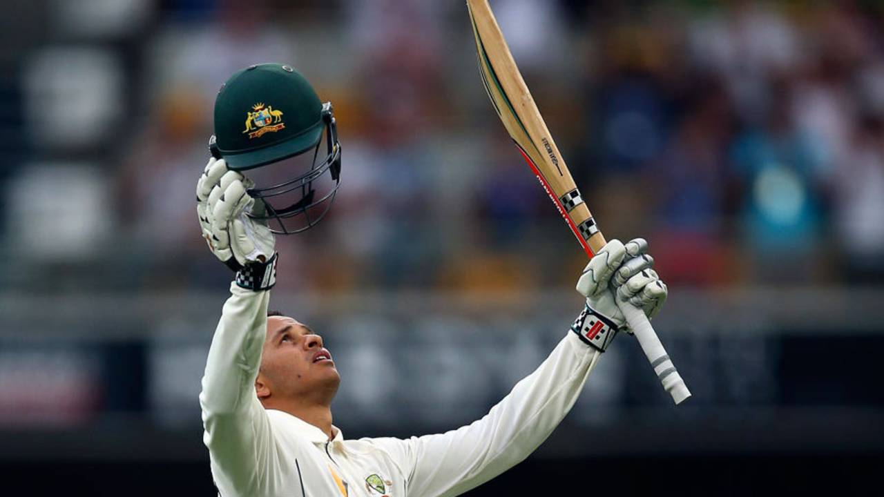 "It was just elation, the biggest amount of emotional relief," Khawaja said of getting to his hundred&nbsp;&nbsp;&bull;&nbsp;&nbsp;Cricket Australia/Getty Images