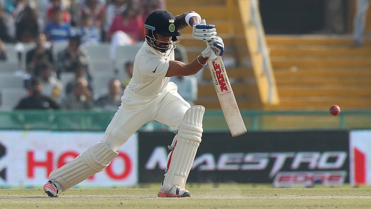 Virat Kohli drives handsomely, India v South Africa, 1st Test, Mohali, 3rd day, November 7, 2015