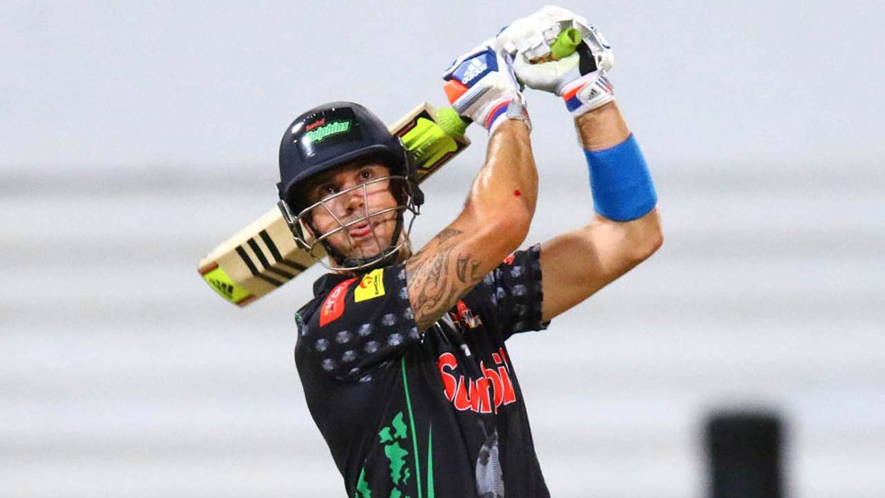 Kevin Pietersen hits it big during his century, Dolphins v Lions, Durban, Ram Slam T20, November 4, 2015