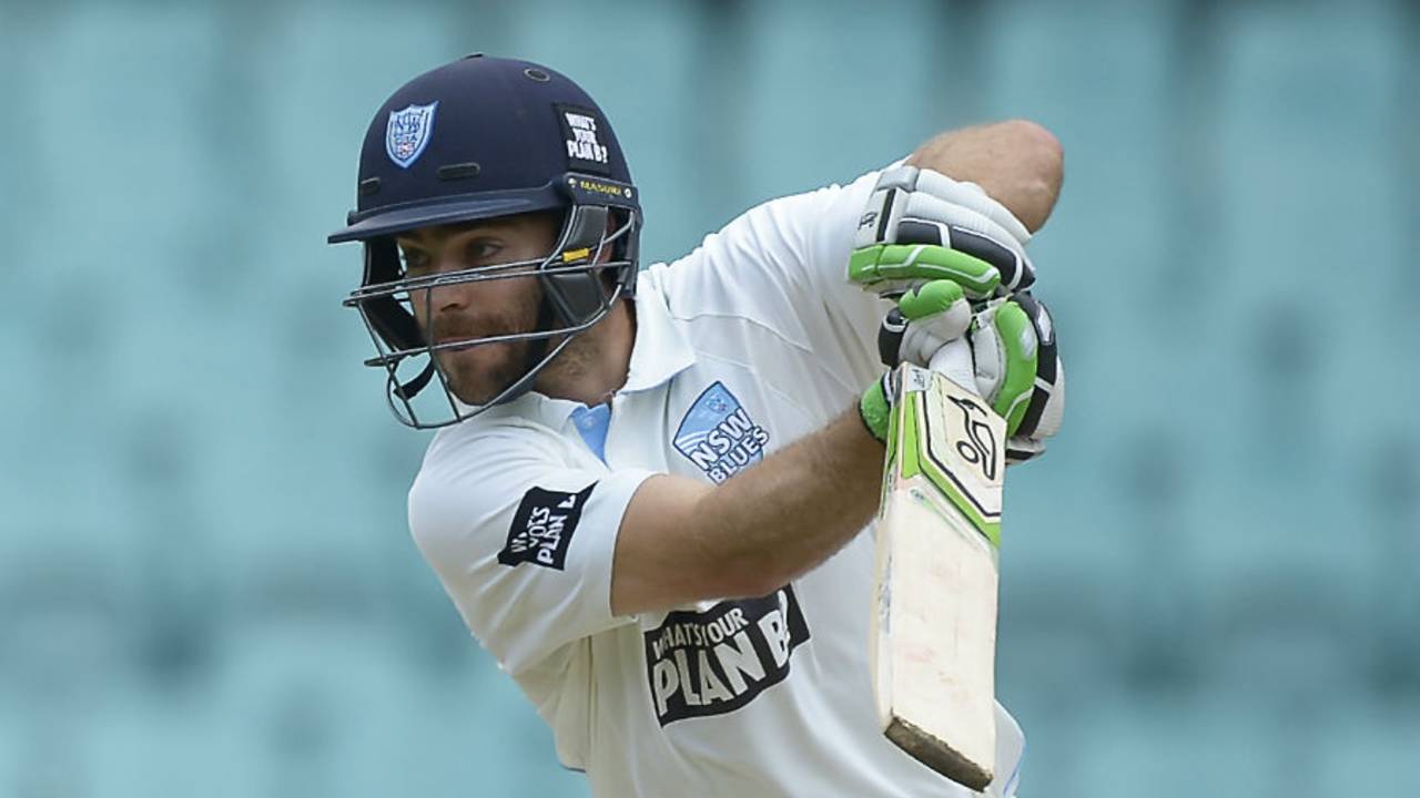 Ryan Carters bats on the second day at the SCG, New South Wales v Victoria, Sheffield Shield, Sydney, 1st day, 6th November, 2015