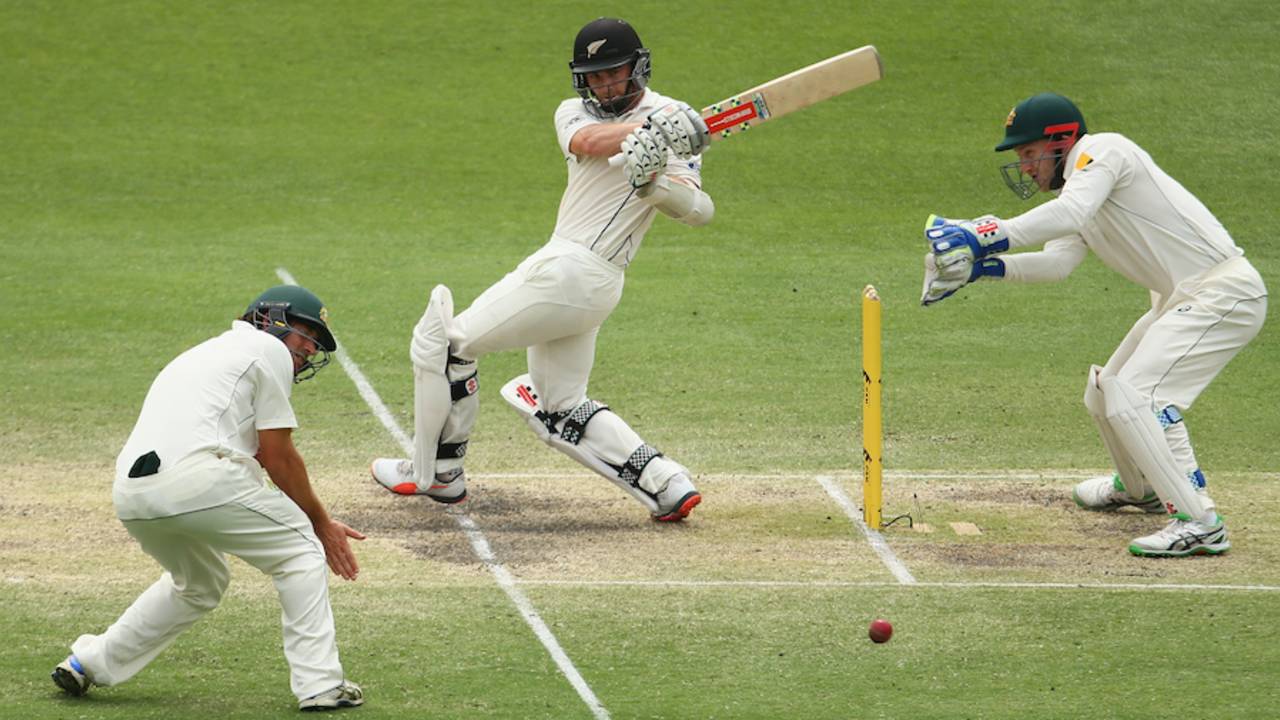 Kane Williamson was fluent in the second innings too, Australia v New Zealand, 1st Test, Brisbane, 4th day, November 8, 2015