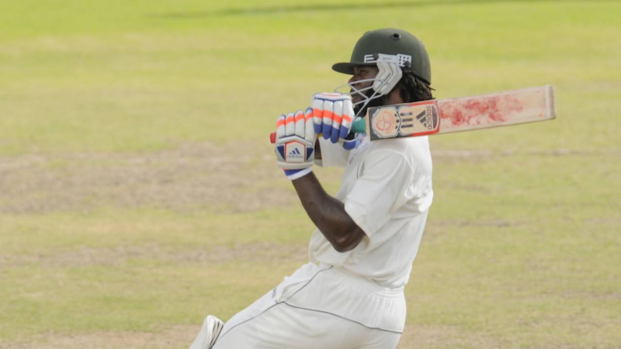 Kirk Edwards brought up his fifty, Barbados v Jamaica, Regional 4 Day Tournament, Bridgetown, 2nd day, November 7, 2015