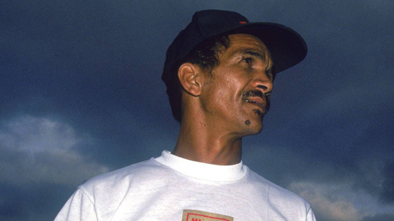 Omar Henry on the sidelines of his debut Test, South Africa v India, 1st Test, Durban, November 13-17,1992