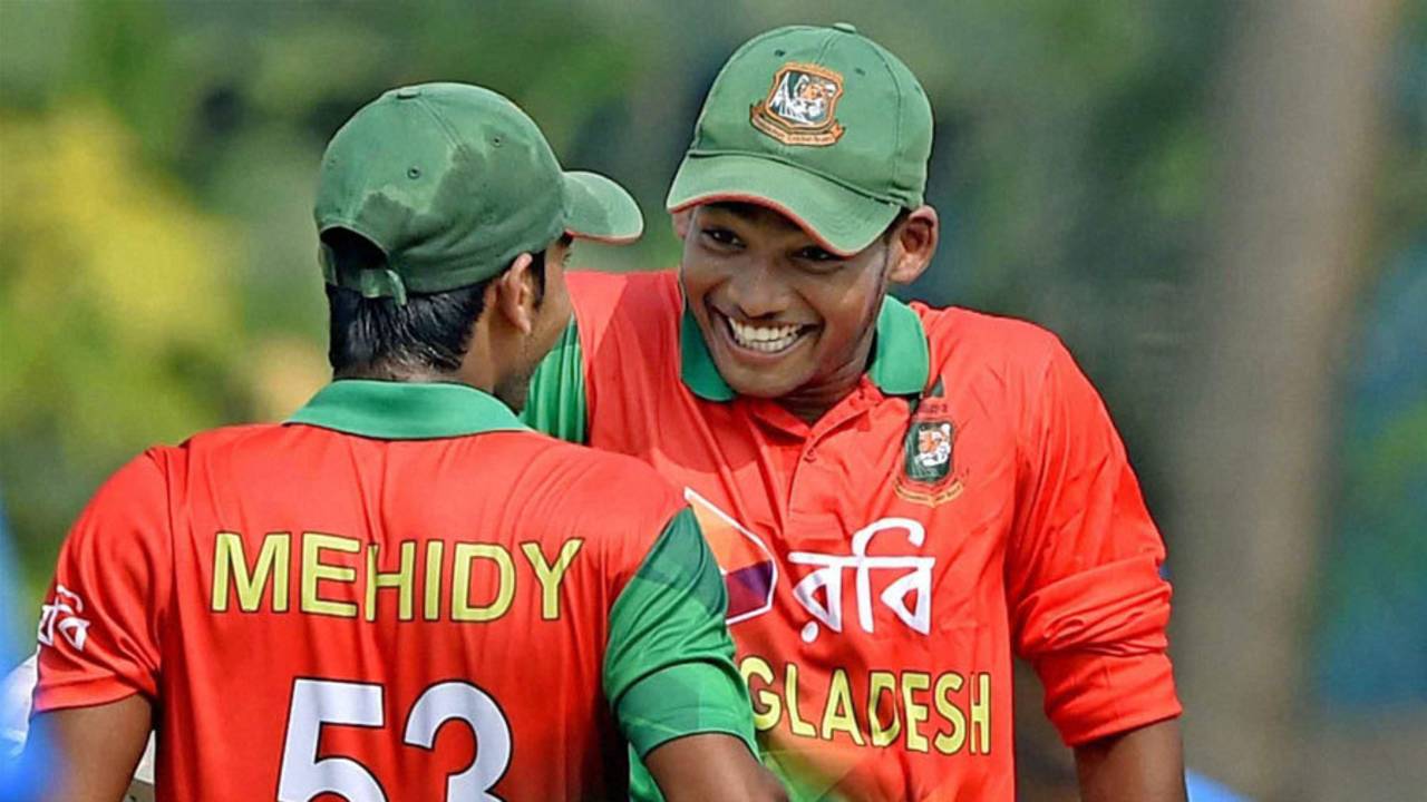Bangladesh's fans will expect a lot from the likes of Mehedi Hasan Miraz and Nazmul Hossain Shanto, who have been among the top performers in Youth ODIs over the last year or so&nbsp;&nbsp;&bull;&nbsp;&nbsp;PTI 