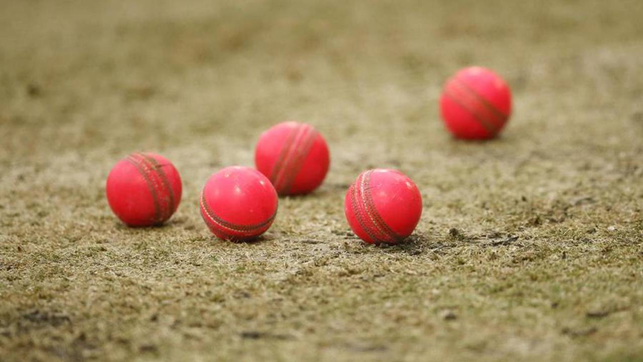 Pink balls on the pitch at New Zealand's training session, Adelaide, November 25, 2015