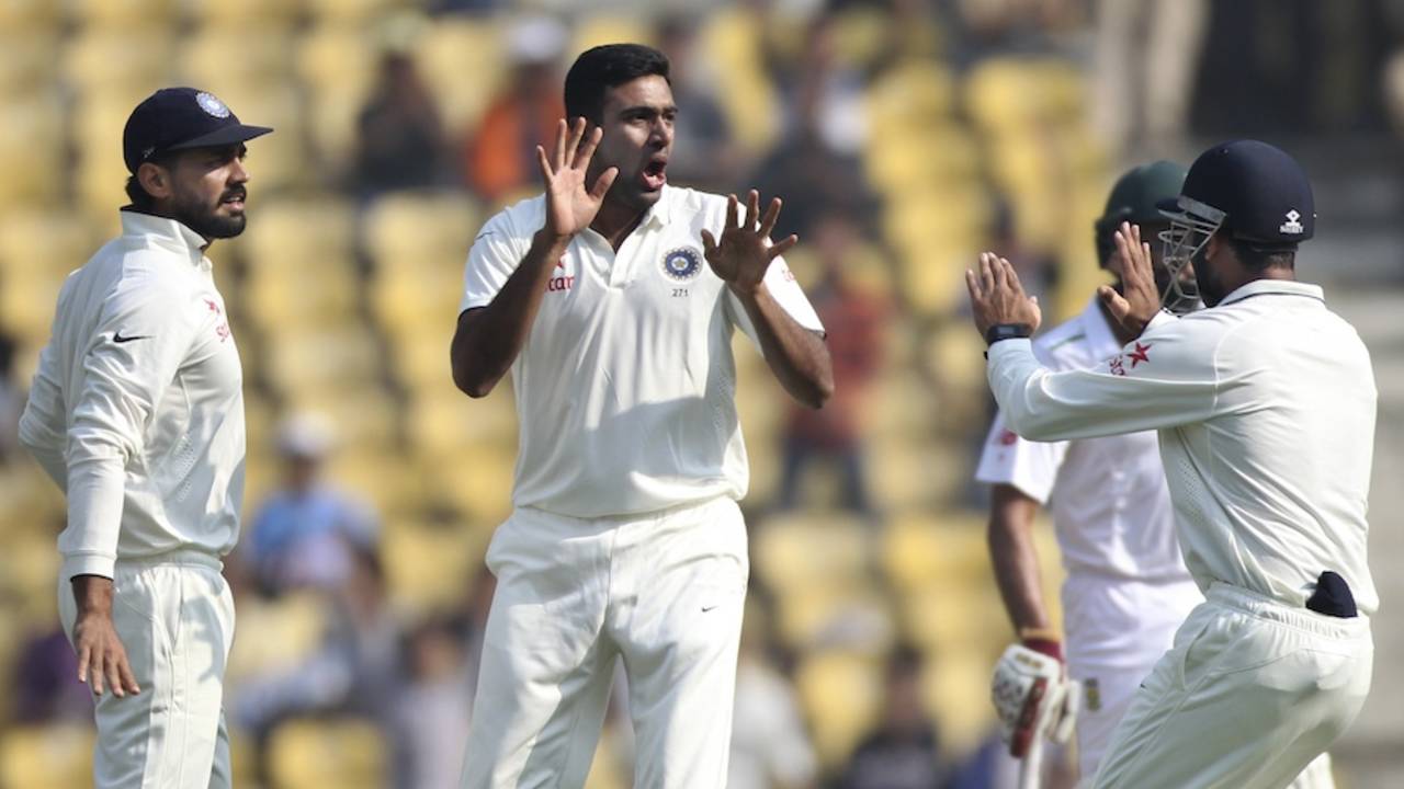 R Ashwin got India off to the perfect start on day two, dismissing Dean Elgar and Hashim Amla in successive overs.&nbsp;&nbsp;&bull;&nbsp;&nbsp;Associated Press