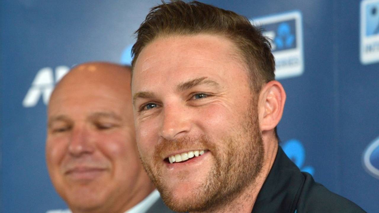 Brendon McCullum smiles during the press conference where he announced his retirement, Christchurch, December 22, 2015