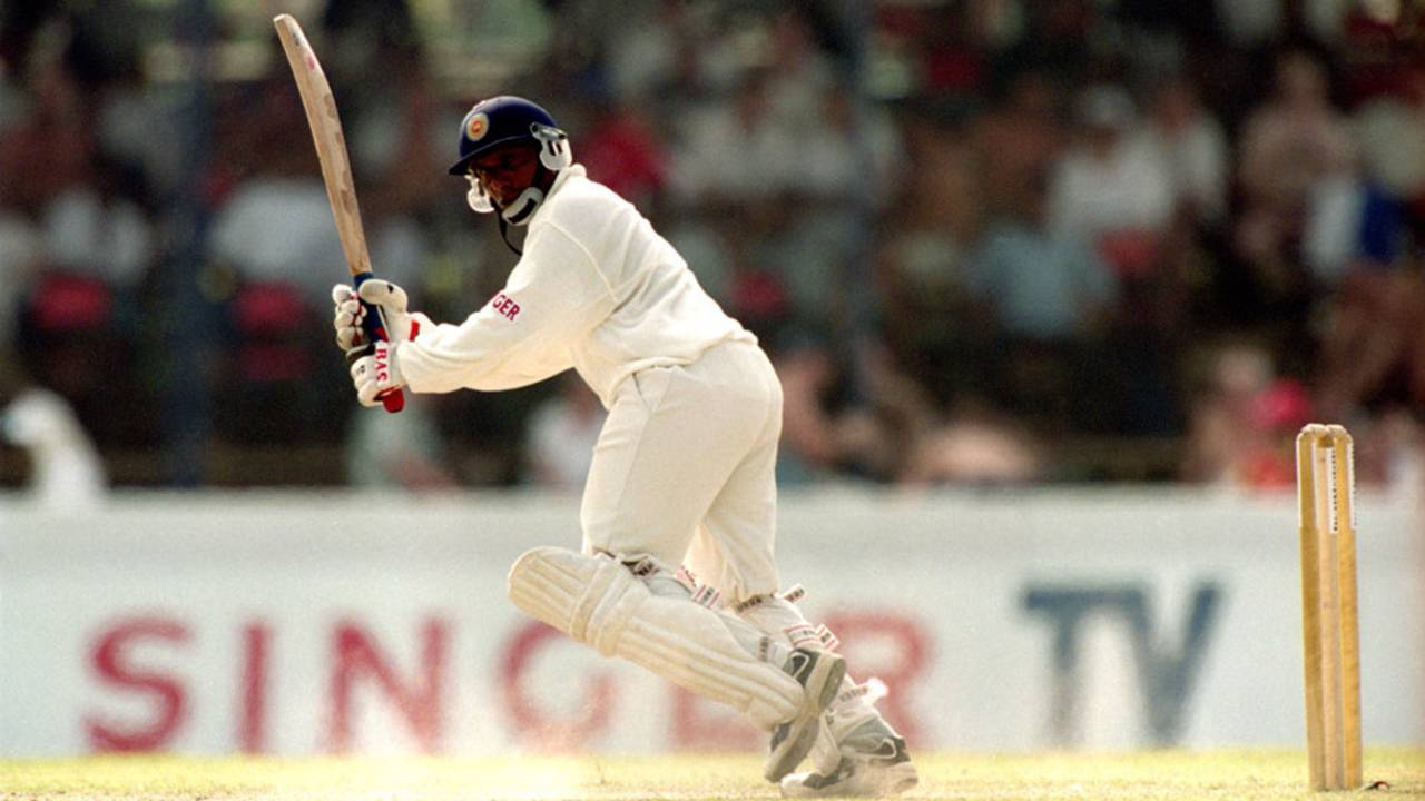 Aravinda de Silva on his way to a century, Sri Lanka v England, 1st Test, Galle International Stadium, 23 February 2001