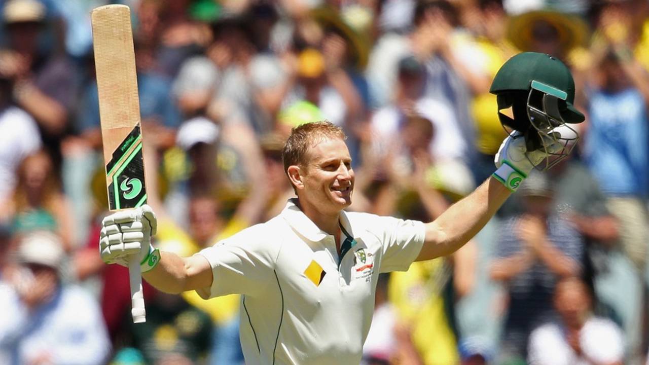 Adam Voges brought up his fourth Test century, Australia v West Indies, 2nd Test, Melbourne, 2nd day,  December 27, 2015
