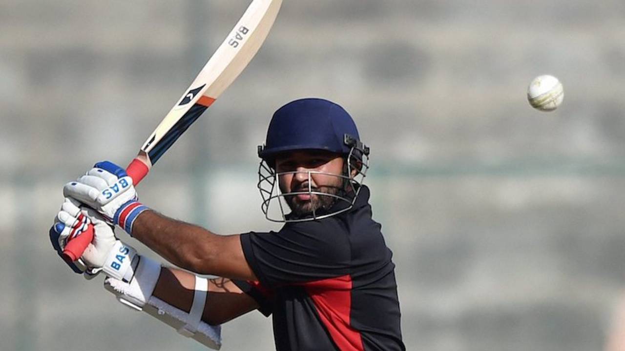 Parthiv Patel targets the off side, Delhi v Gujarat, Vijay Hazare Trophy final, Bangalore, December 28, 2015