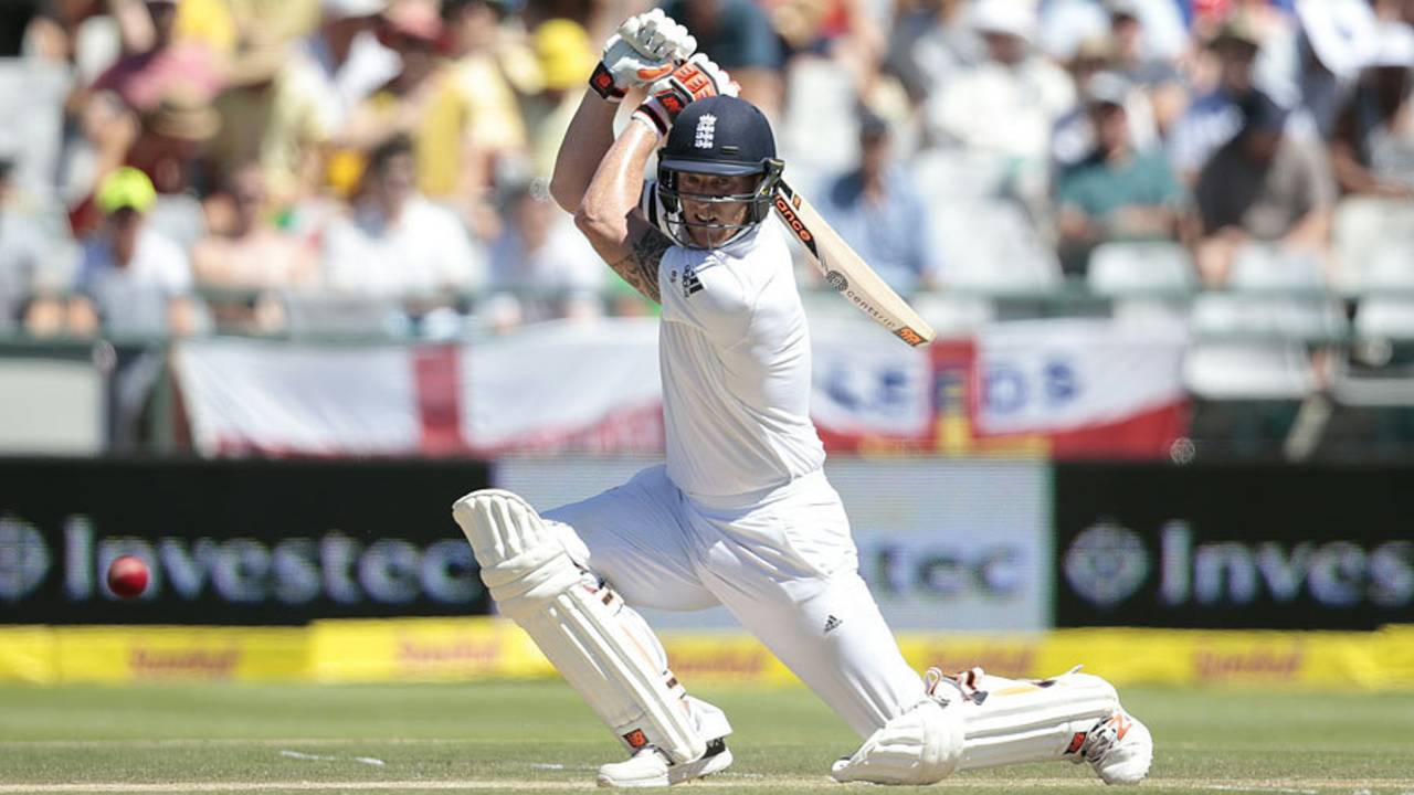 Ben Stokes slots away another cover drive, South Africa v England, 2nd Test, Cape Town, 2nd day, January 3, 2016