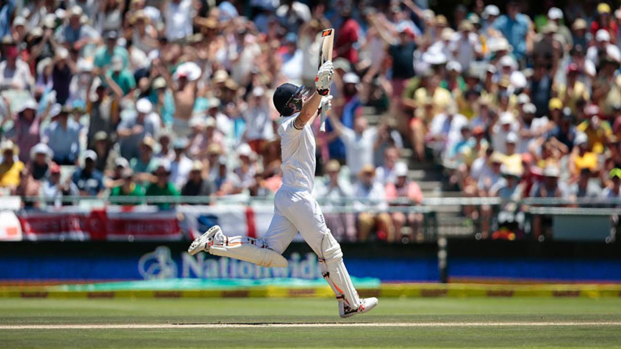 Ben Stokes completes his double century, South Africa v England, 2nd Test, Cape Town, 2nd day, January 3, 2016