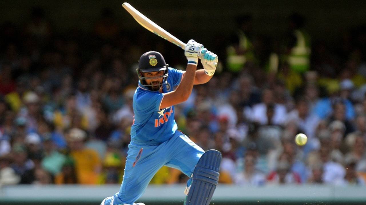 Rohit Sharma drives through cover, Australia v India, 2nd ODI, Brisbane, January 15, 2016