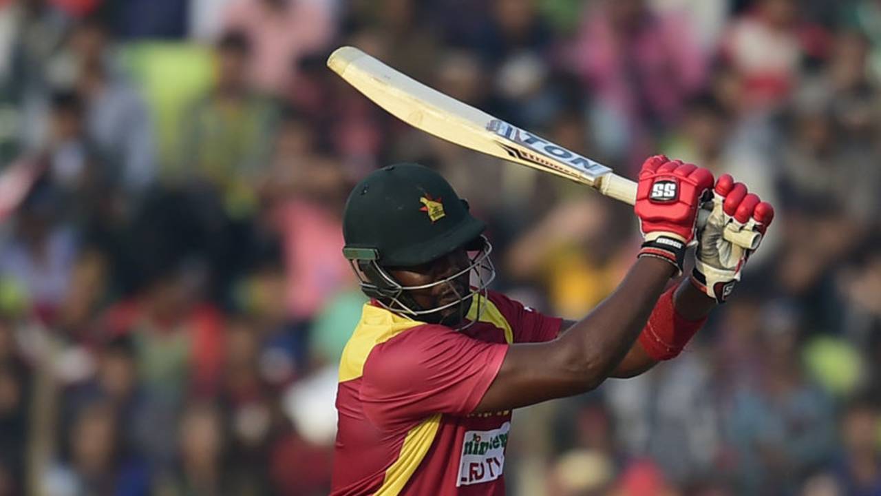 Hamilton Masakadza stroked a 53-ball 79, Bangladesh v Zimbabwe, 1st T20I, Khulna, January 15, 2016