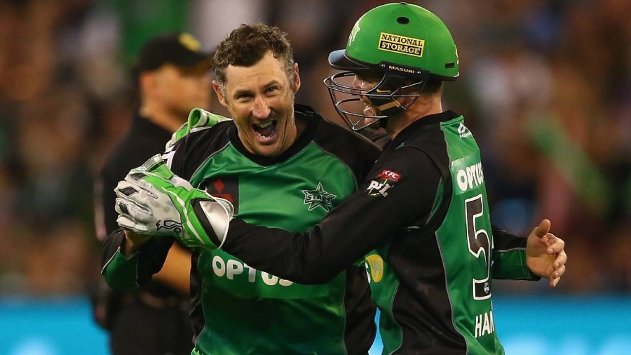 David Hussey celebrates&nbsp;&nbsp;&bull;&nbsp;&nbsp;Cricket Australia/Getty Images