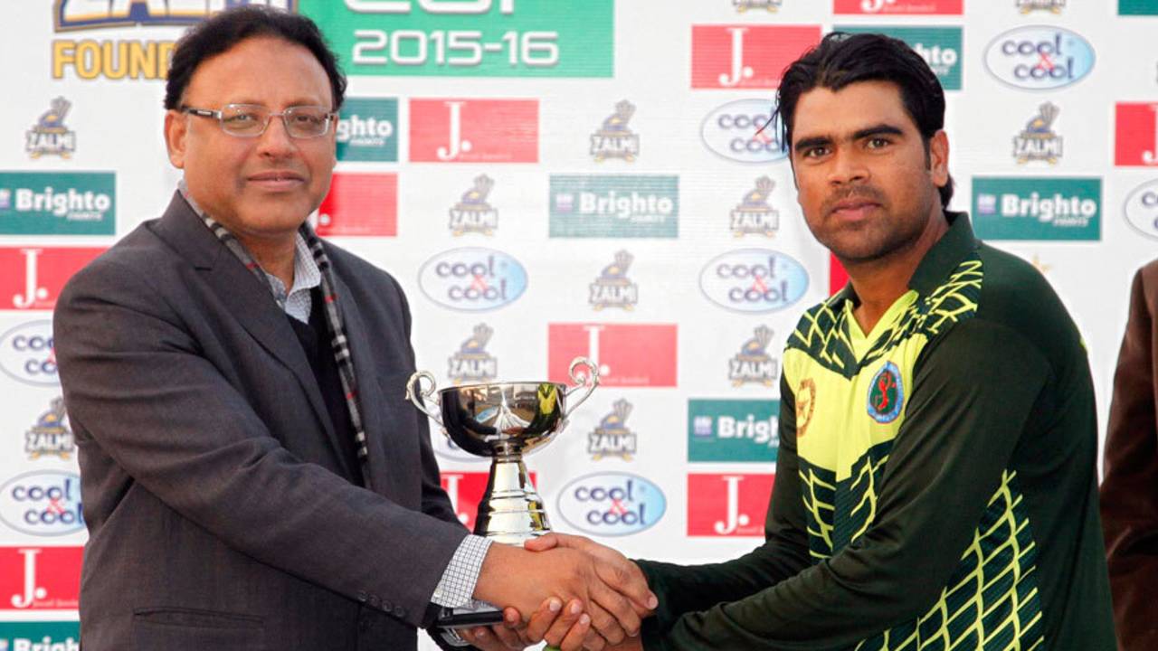 Shahid Yousuf was the Man of the Match for his unbeaten 100, Khan Research Laboratories v Islamabad, 2nd semi-final, National One Day Cup, Lahore, January 27, 2016