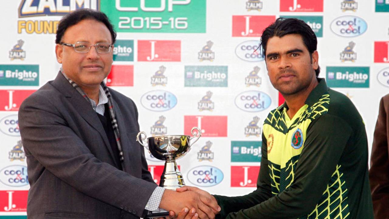 Shahid Yousuf was the Man of the Match for his unbeaten 100, Khan Research Laboratories v Islamabad, 2nd semi-final, National One Day Cup, Lahore, January 27, 2016