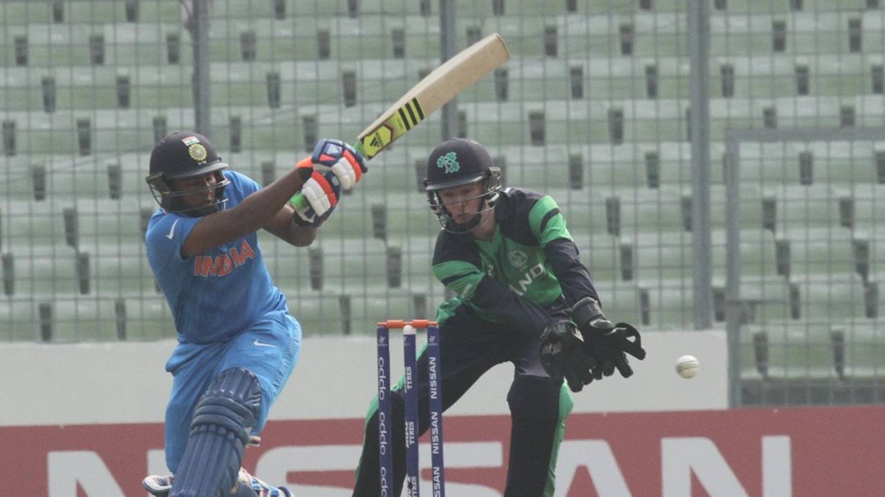 Sarfaraz Khan struck 76 off 70 balls, India v Ireland, Under-19 World Cup 2016, Mirpur, January 28, 2016