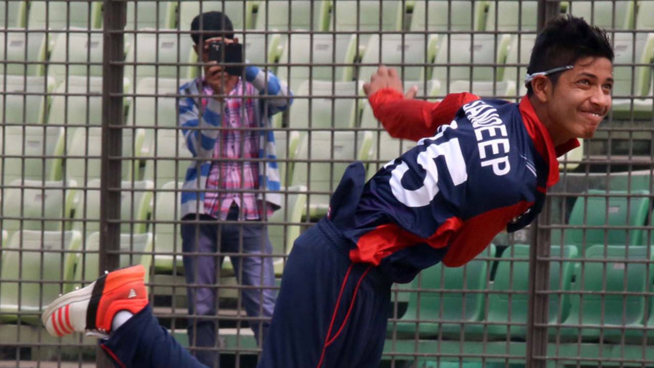 Sandeep Lamichhane collected 5 for 27, Ireland Under-19 v Nepal Under-19, ICC Under-19 World Cup, Fatullah, January 30, 2016