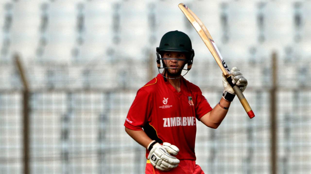 Jeremy Ives provided the sole resistance for Zimbabwe Under-19s with 91, England v Zimbabwe, Under-19 World Cup 2016, Chittagong, January 31, 2016