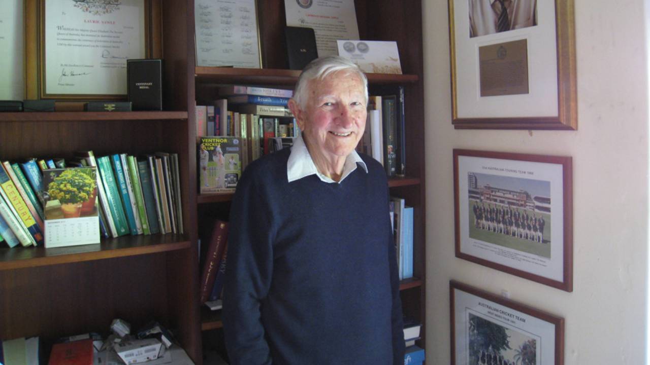 Lawrie Sawle at his home, 2015