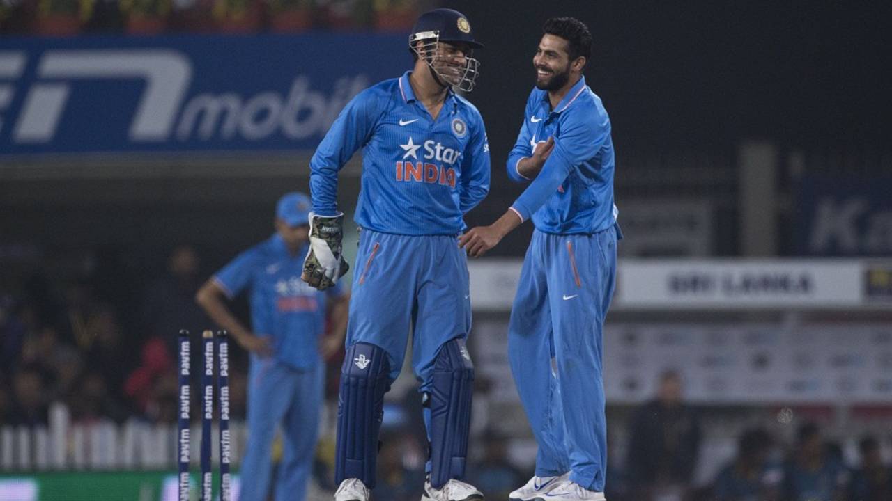 MS Dhoni was in a happy mood on and off the field after India's 69-run win&nbsp;&nbsp;&bull;&nbsp;&nbsp;Associated Press