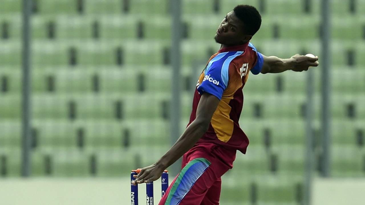 Alzarri Joseph finished the Under-19 World Cup with 13 wickets, the third-highest in the tournament&nbsp;&nbsp;&bull;&nbsp;&nbsp;AFP