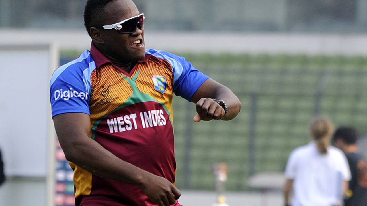 Gidron Pope breaks into a jig after West Indies' victory, India v West Indies, Under-19 World Cup 2016, final, Mirpur, February 14, 2016