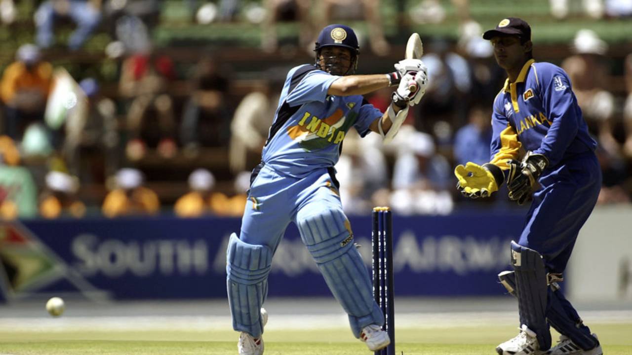 Sachin Tendulkar pulls in front of square, India v Sri Lanka, World Cup, Super Sixes,  Johannesburg, March 10, 2003