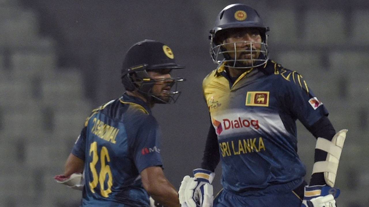 Tillakaratne Dilshan and Dinesh Chandimal shared a 110-run opening stand, Pakistan v Sri Lanka, Asia Cup 2016, Mirpur, March 4, 2016