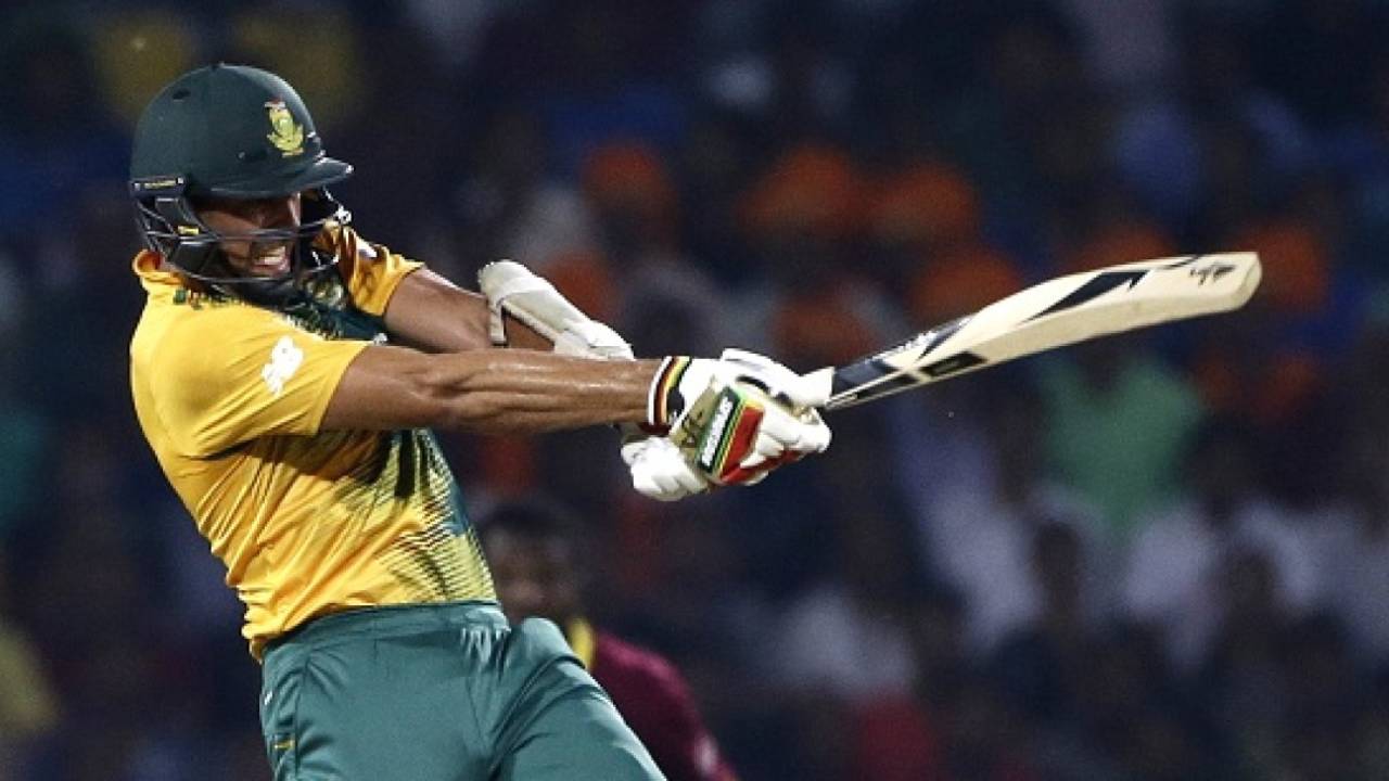 David Wiese plays a pull, South Africa v West Indies, World T20 2016, Group 1, Nagpur, March 25, 2016