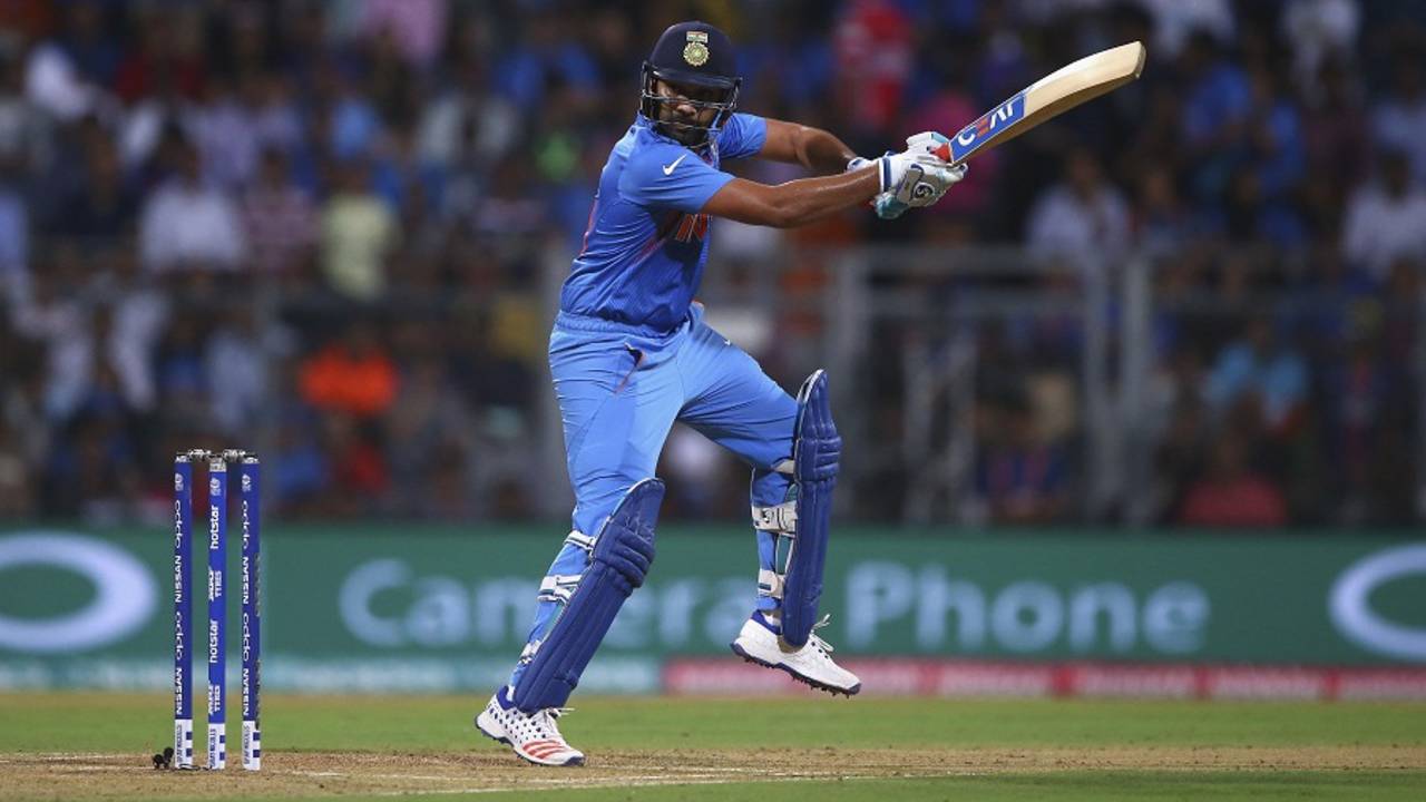 Rohit Sharma plays a cut,  India v West Indies, World T20 2016, semi-final, Mumbai, March 31, 2016