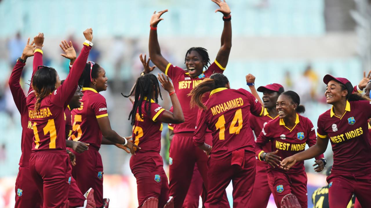 West Indies celebrate their Women's World Twenty20 victory in India earlier this year&nbsp;&nbsp;&bull;&nbsp;&nbsp;AFP