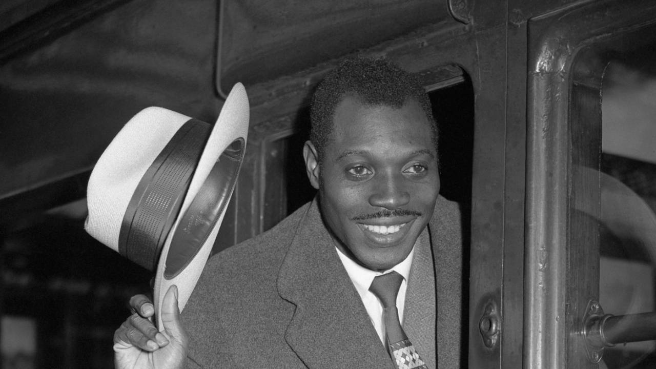Lord Kitchener returns to London from his tour of the USA, July 18, 1957