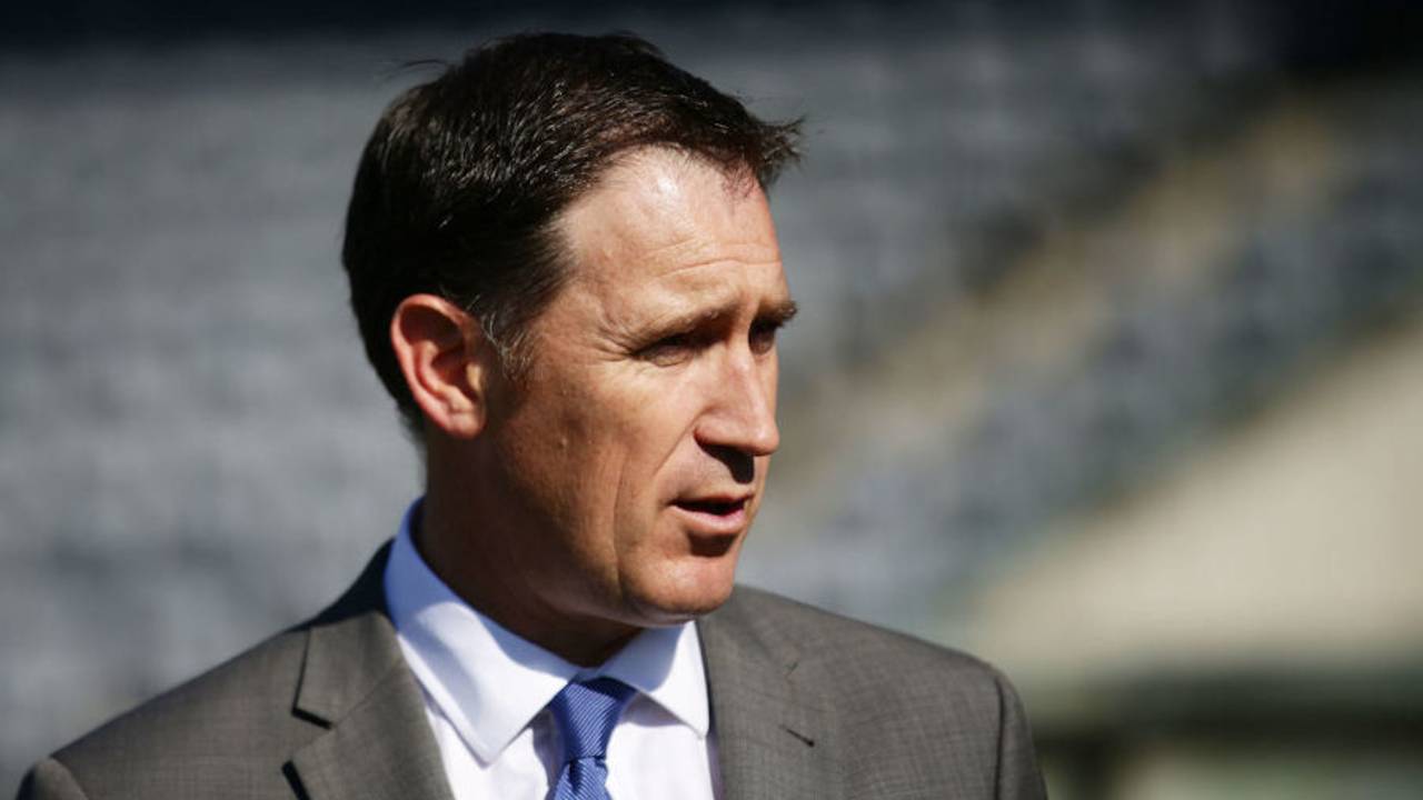 James Sutherland, Cricket Australia CEO, at a media opportunity in Canberra, April 20, 2016