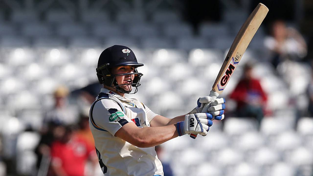 Alex Lees played his second solid innings of the match, Nottinghamshire v Yorkshire, County Championship, Division One, Trent Bridge, 4th day, May 4, 2016