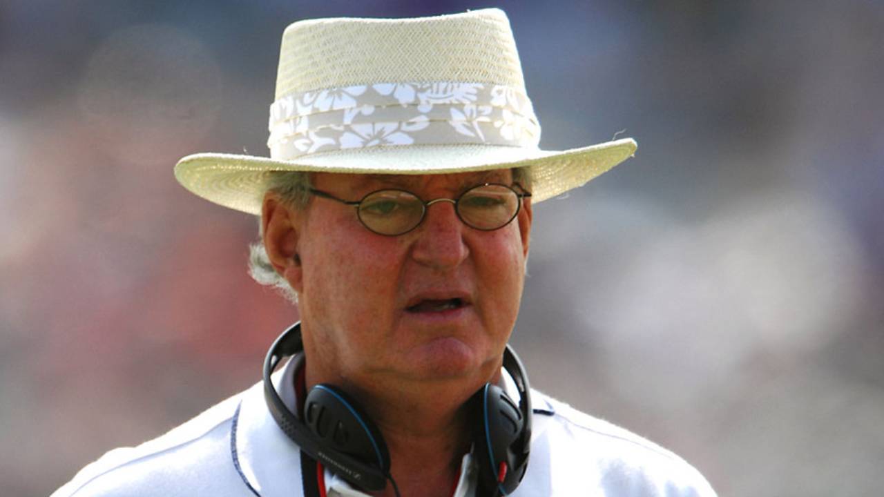 Commentator Tony Cozier at Old Trafford, June 9, 2007