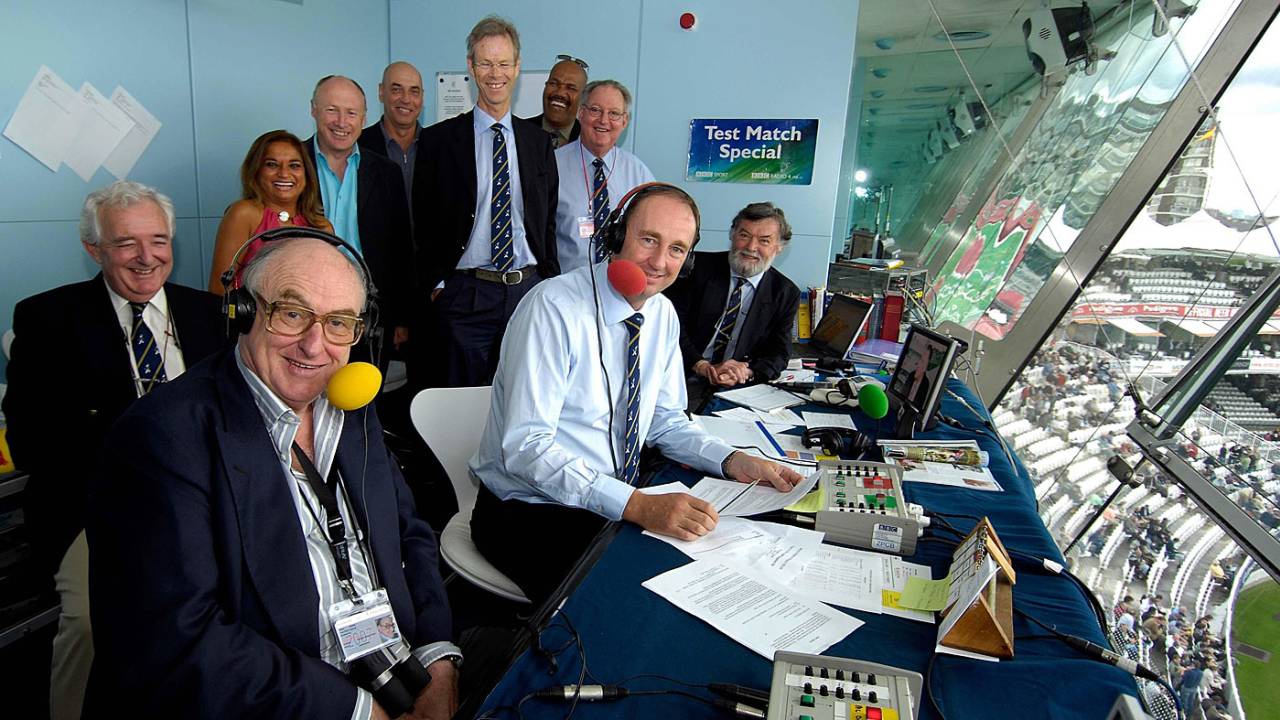 The Test Match Special team celebrates its 50th anniversary