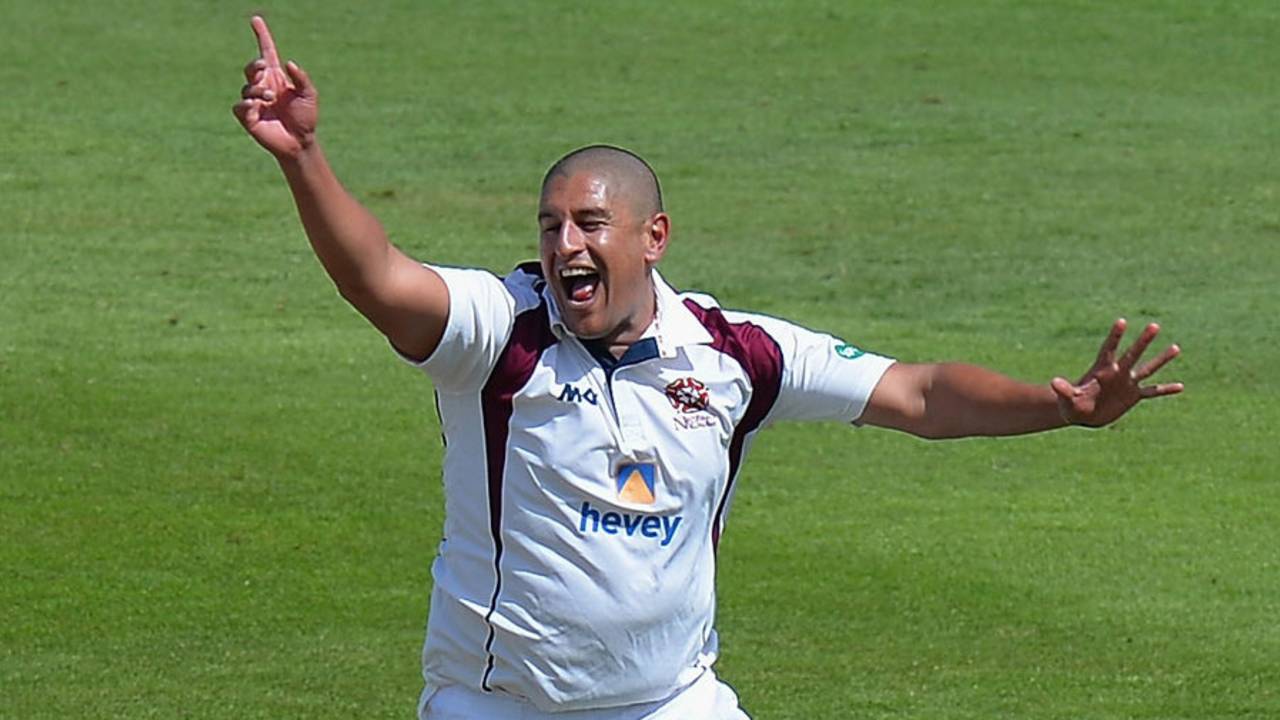 Rory Kleinveldt was in the wickets for Northamptonshire, Northamptonshire v Kent, County Championship, Division Two, Wantage Road, 1st day, May 15, 2016