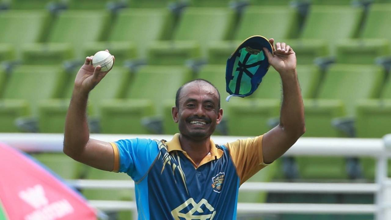 Mohammad Sharif acknowledges his hat-trick