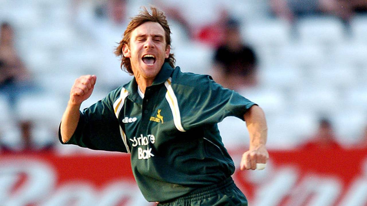 Gareth Clough celebrates a wicket, Nottinghamshire v Yorkshire, Twenty20 Cup, Trent Bridge, June 30, 2006