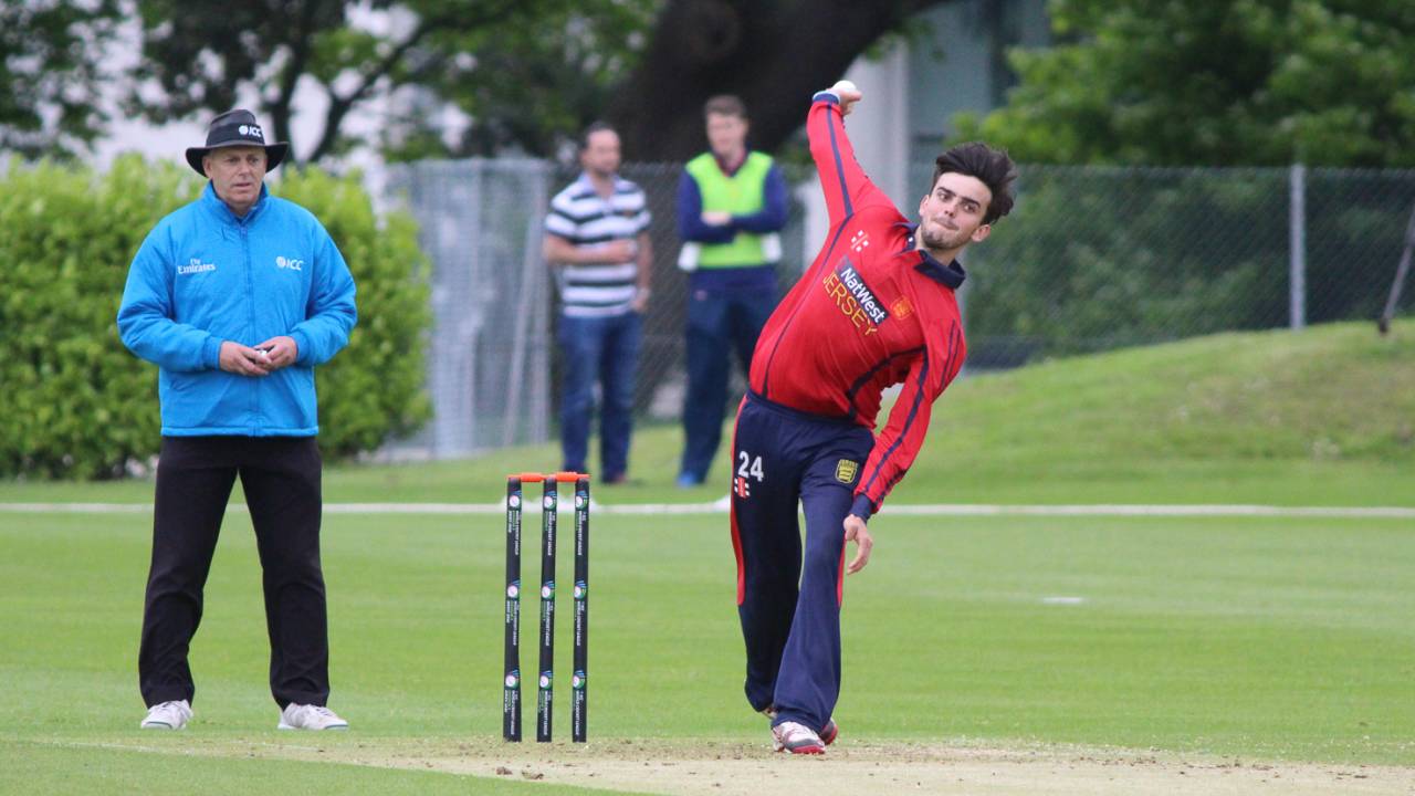 Rhys Palmer took three wickets, Jersey v Oman, ICC World Cricket League Division Five, St Saviour, May 21, 2016