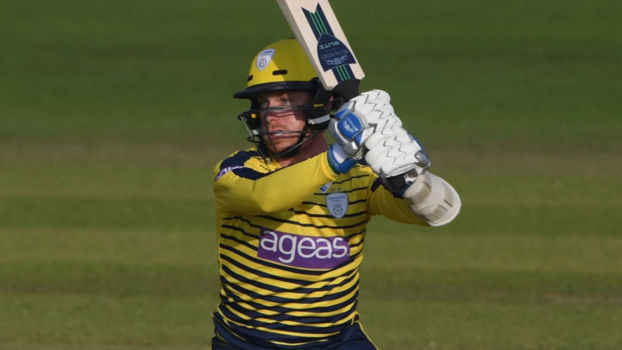Adam Wheater top-scored with 39 off 26 balls, Glamorgan v Hampshire, NatWest T20 Blast, South Group, Cardiff, June 3, 2016