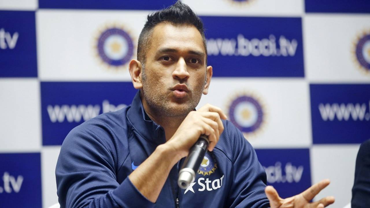 MS Dhoni addresses a press conference ahead of India's departure for Zimbabwe, Mumbai, June 7, 2016